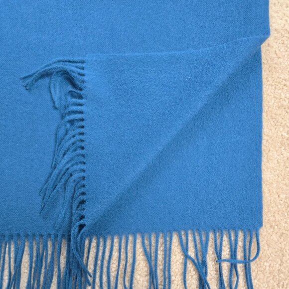 NWOT **TEAL** Cashmere Scarf Large Shawl Wrap - Picture 8 of 16